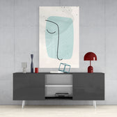 Abstract Shapes Glass Wall Art.
