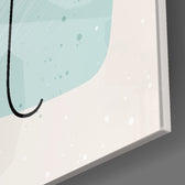 Mint Line Portrait panel catching window light to reveal its tactile flow
