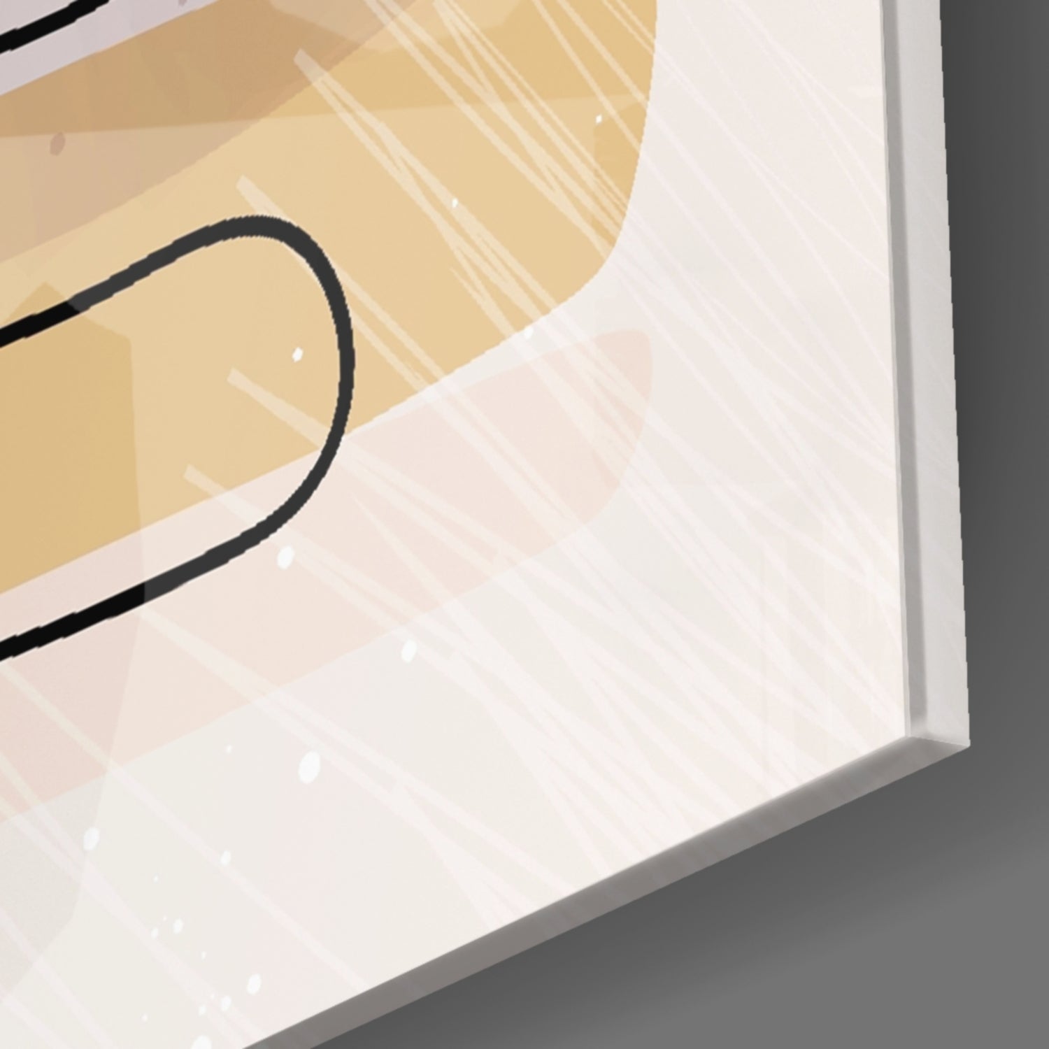 Abstract Shapes Glass Wall Art.