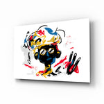 Neo-expressionist panel bringing bold drama to a contemporary living space