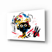 Neo-expressionist panel bringing bold drama to a contemporary living space