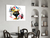 Street Mind glass print enhancing a teen room with cinematic drama