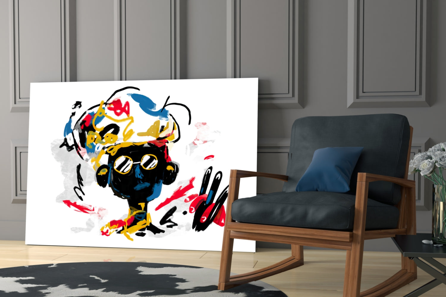 Thoughts Glass Wall Art.