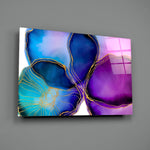 Jewel Bloom close-up showing gold filigree veining cobalt-magenta petals