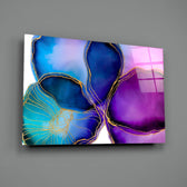 Jewel Bloom close-up showing gold filigree veining cobalt-magenta petals