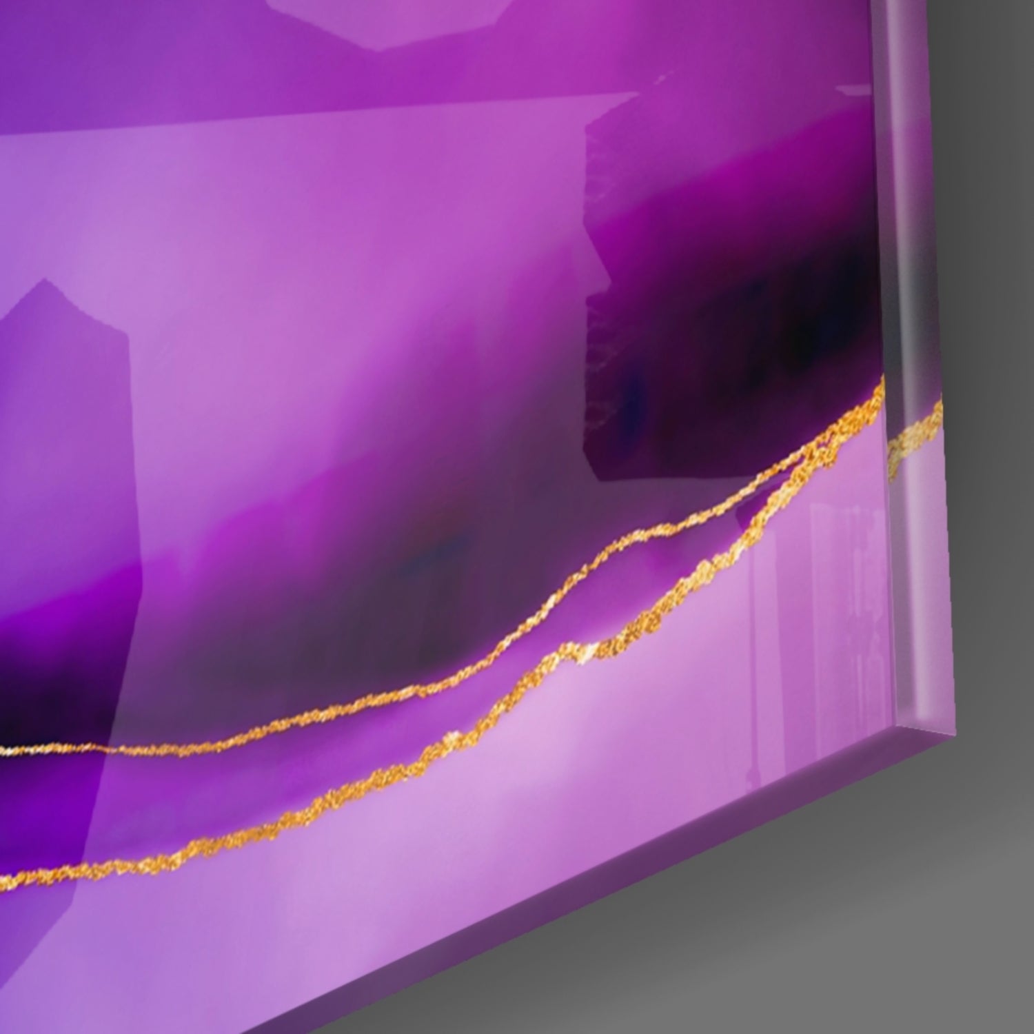 Abstract Shapes Glass Wall Art.