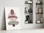 Wabi Mauve artwork anchoring a wall with wabi-sabi soft palette