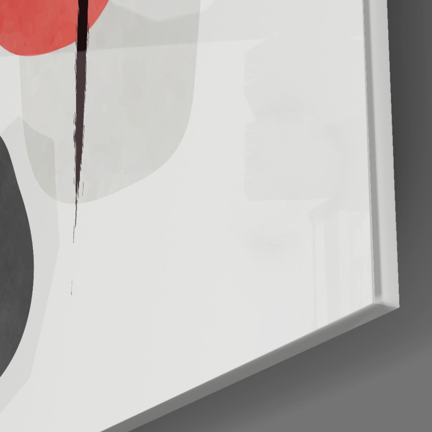 Abstract Shapes Glass Wall Art.