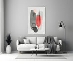 Geometric Stack panel adding calm mood to a hallway