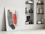 Geometric Stack panel catching window light to reveal its tactile contour