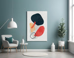 Wabi Crimson glass print enhancing a hallway with cinematic drama