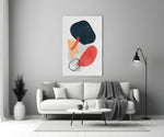 Wabi Crimson panel adding editorial mood to an office