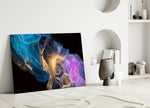 Cosmic Trio panel adding editorial mood to a living room