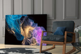Cosmic Trio panel catching brass-light to reveal its metallic shimmer
