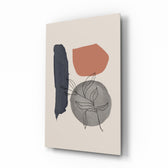 Scandi-botanical panel bringing calm drama to a contemporary nook
