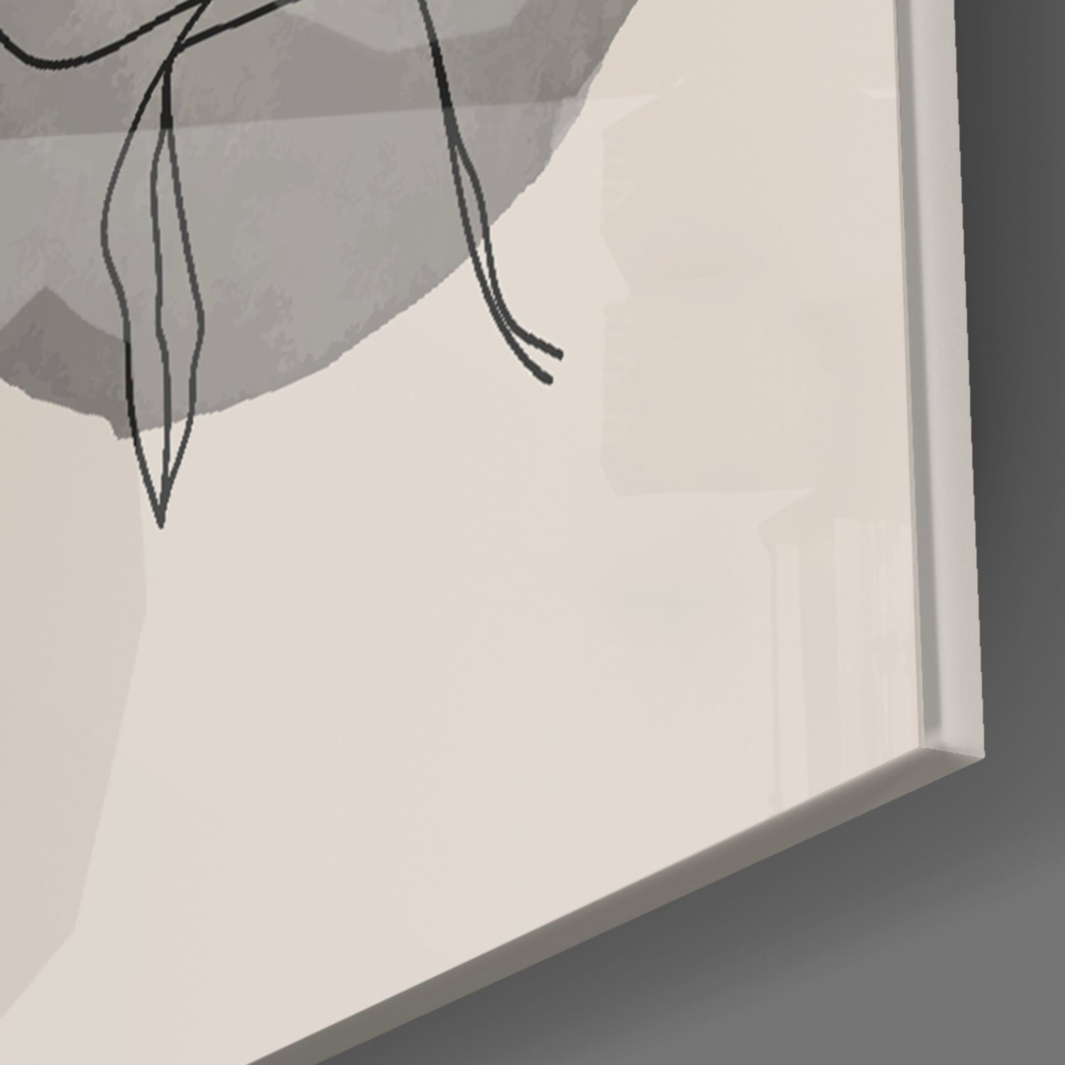 Abstract Shapes Glass Wall Art.