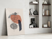 Leaf Branch artwork anchoring a wall with scandi botanical palette