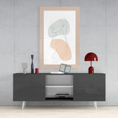 Abstract Shapes Glass Wall Art.