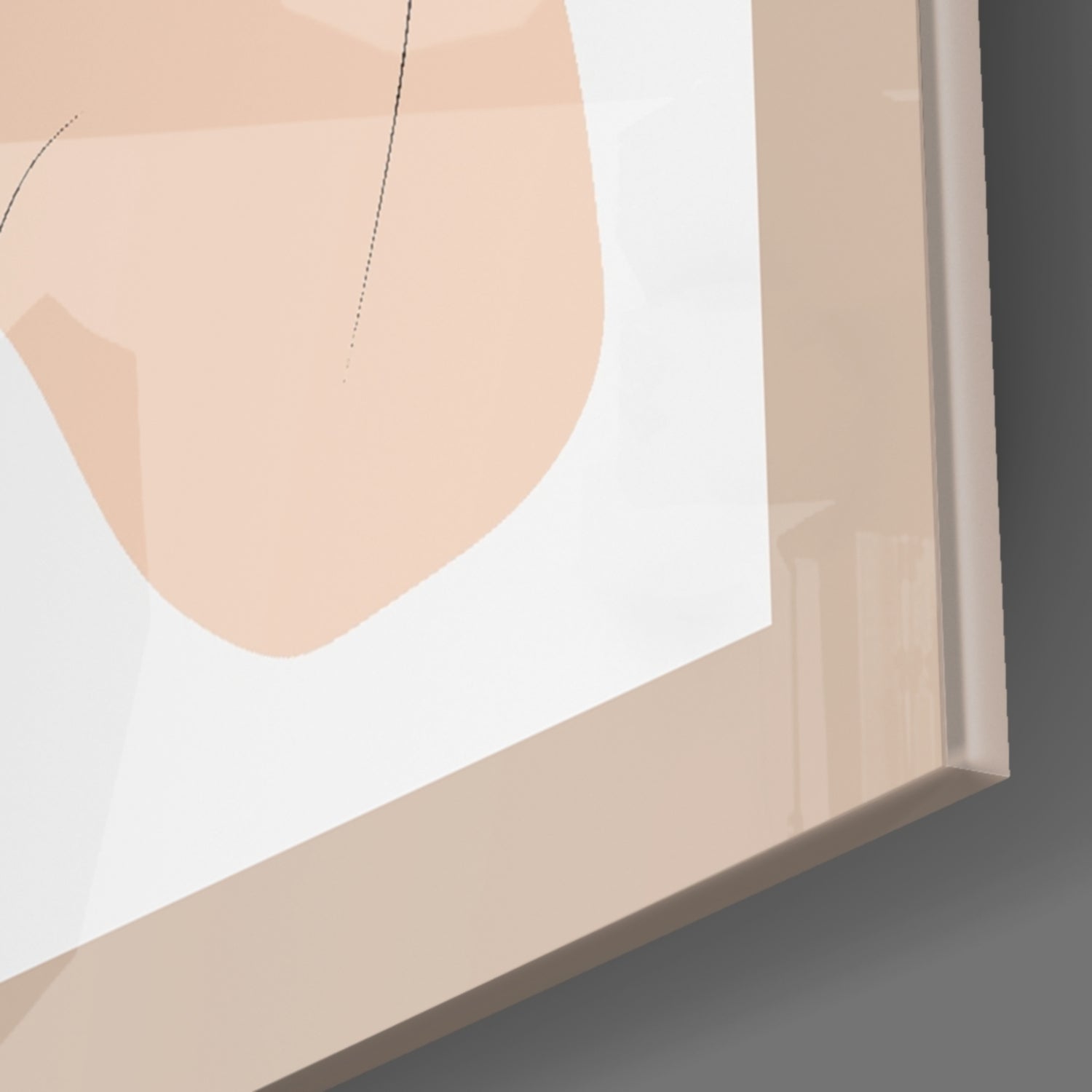 Abstract Shapes Glass Wall Art.