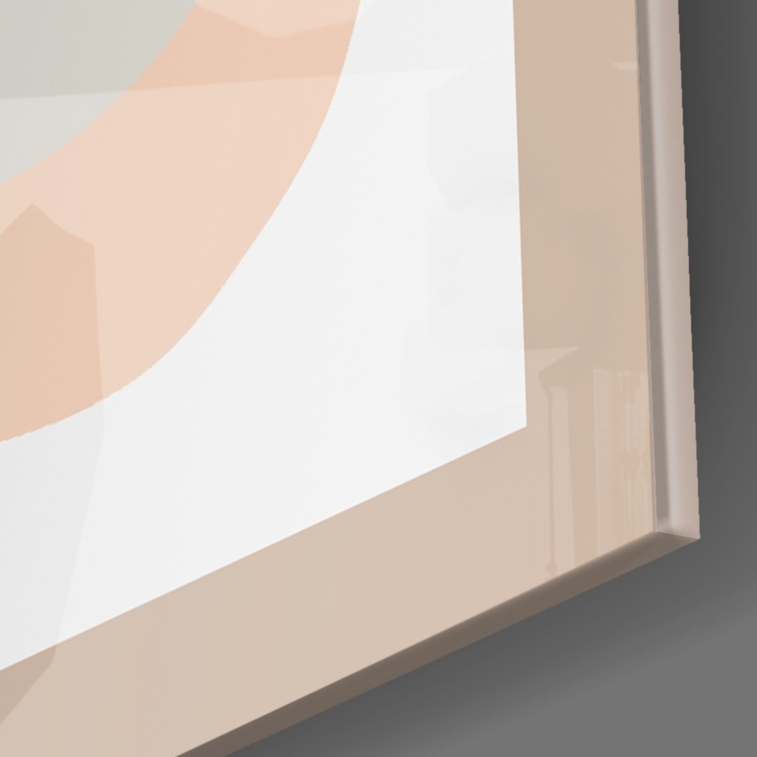 Abstract Shapes Glass Wall Art.