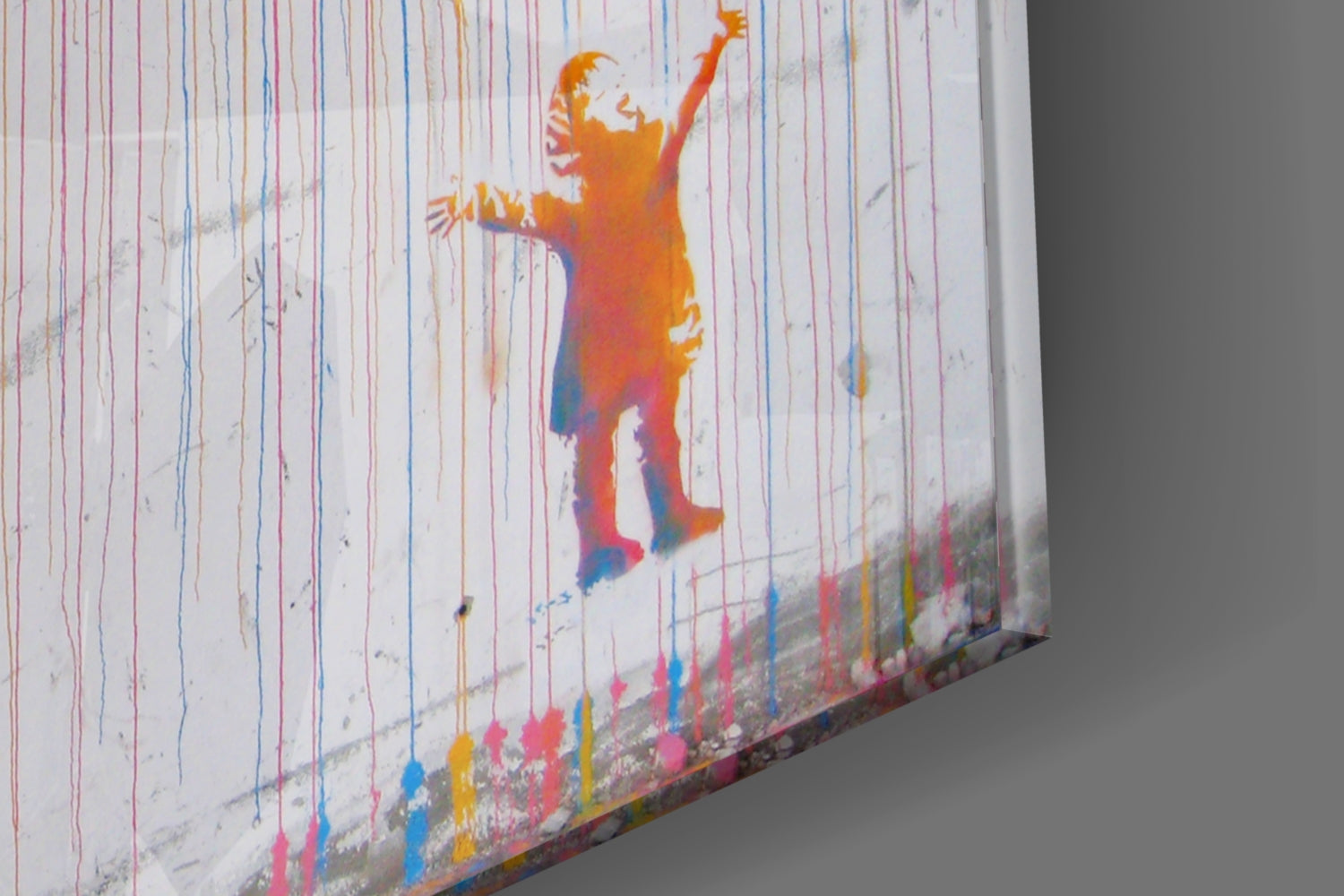 Color of Rain - Banksy Glass Wall Art.