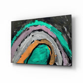 Expressionist-impasto panel bringing bold drama to a contemporary living space