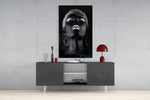 Silver Woman Glass Wall Art.