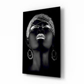 Luxe-african panel bringing editorial drama to a contemporary lounge