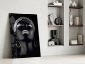 Silver Crown artwork anchoring a wall with moody luxe palette
