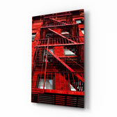 Selective-color panel bringing bold drama to a contemporary urban lounge