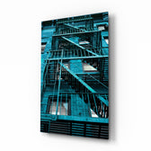 Selective-color panel bringing cool drama to a contemporary urban lounge