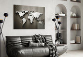 Chrome World Map panel adding editorial mood to a study