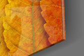 Autumn Leaves panel catching window light to reveal its tactile vein
