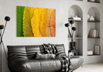 Autumn Leaves panel adding serene mood to a hallway