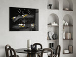 Tribal Spirit glass print enhancing a dressing area with cinematic drama