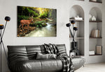 Forest Deer panel adding calm mood to a hallway