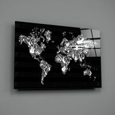 Music Map close-up showing instrument silhouettes forming continents