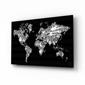 Music-cartography panel bringing bold drama to a contemporary music room
