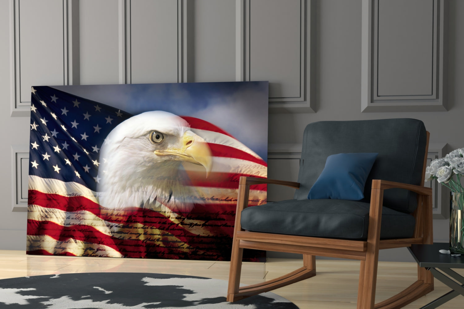 American Eagle Glass Wall Art.