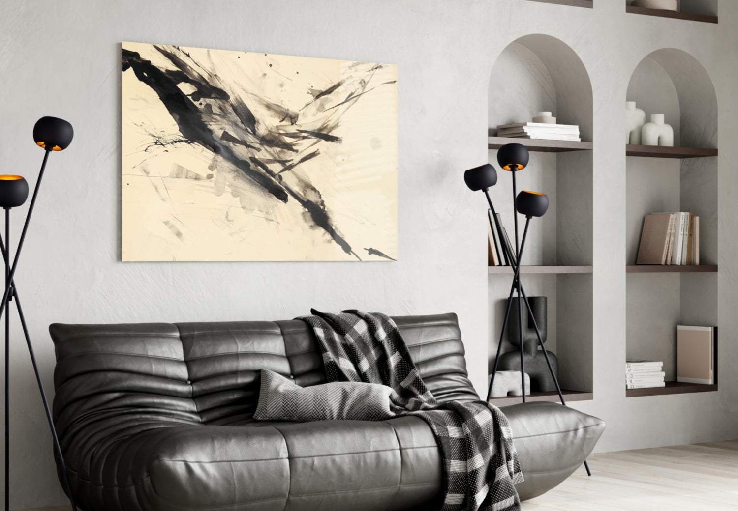 Abstract Glass Wall Art.