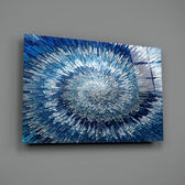 Crystal Burst close-up showing cobalt and silver shards radiating from center