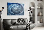 Crystal Burst panel adding editorial mood to a man's office