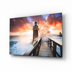 Coastal-sunset panel bringing dramatic flair to a contemporary coastal home