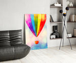 Rainbow Balloon glass print enhancing a hallway with editorial drama