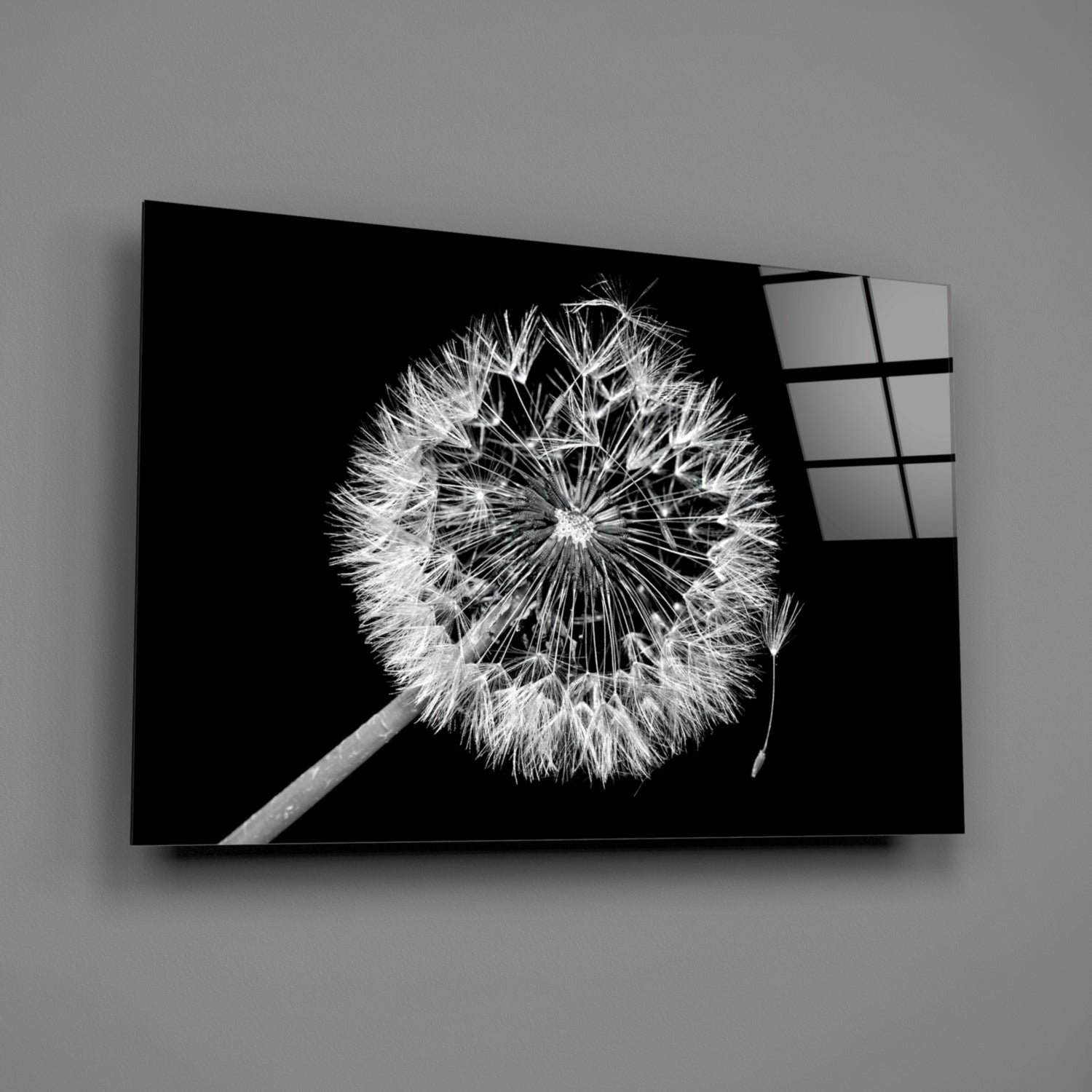 Dandelion Glass Wall Art.