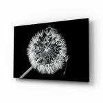 Monochrome-macro panel bringing serene drama to a contemporary bedroom