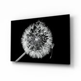 Monochrome-macro panel bringing serene drama to a contemporary bedroom