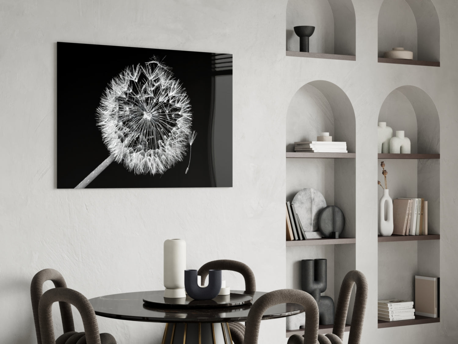 Dandelion Glass Wall Art.