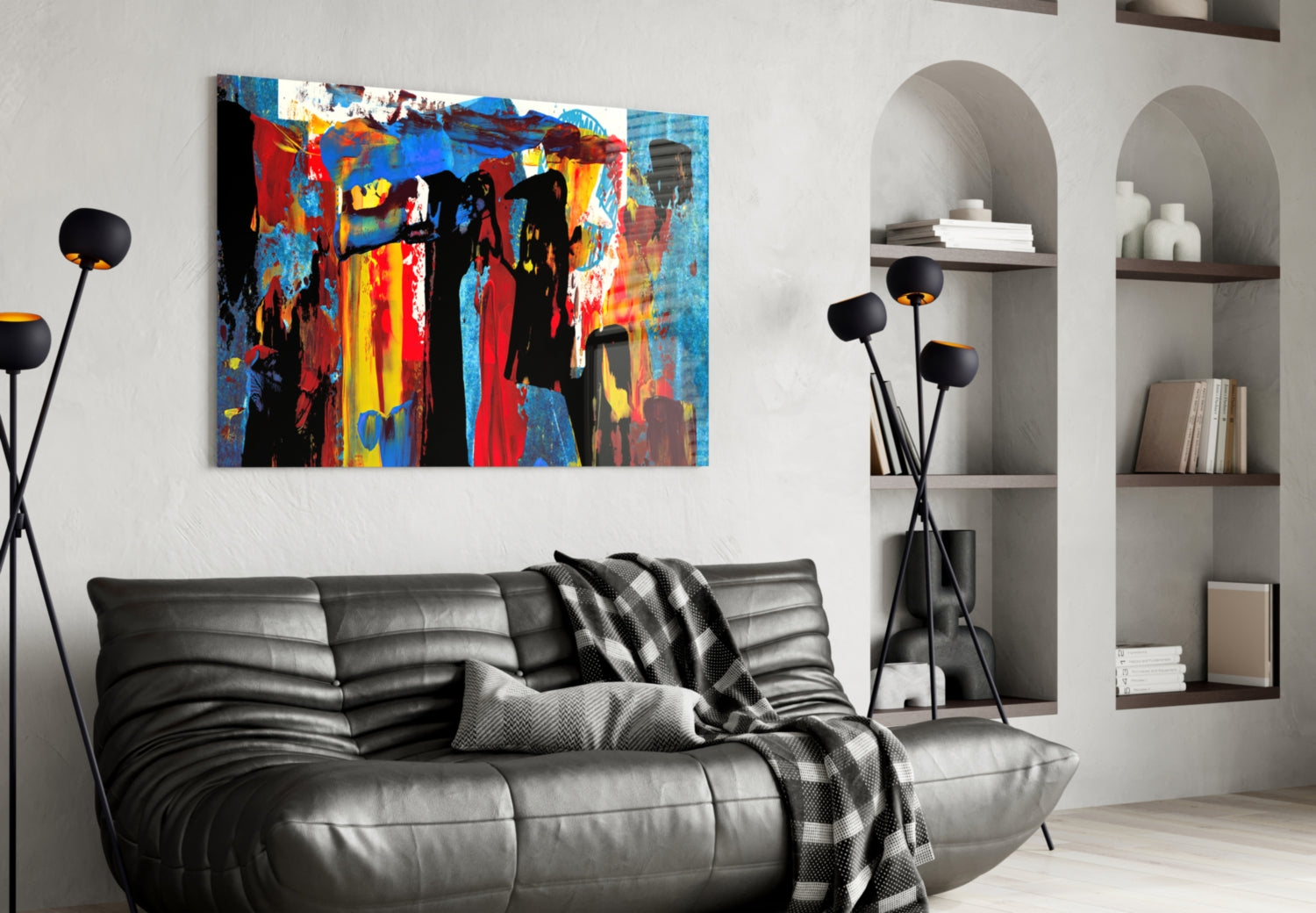 Abstract Glass Wall Art.