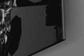 Black Skull panel catching low light to reveal its tactile gloss